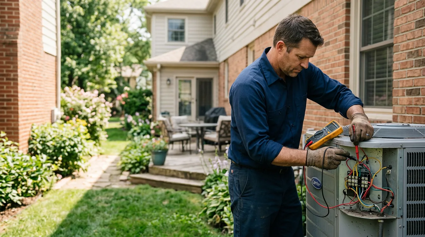HVAC technician working near Flatwoods, LA